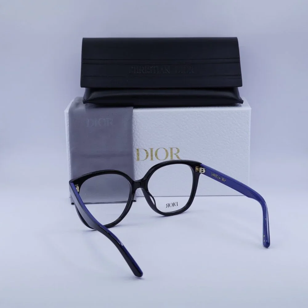 Final Price! Dior LaParisienneDiorO S3I 1000 Black/Blue Eyeglasses 56mm - Picture 5 of 11